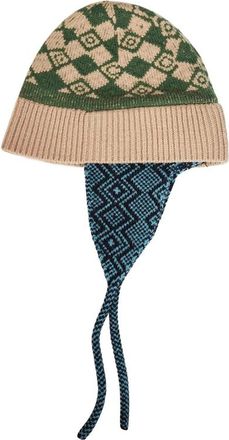 Dries Van Noten Jacquard-knit Earflap Beanie Hat