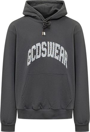 GCDS Grey Logo Hood Sweatshirt
