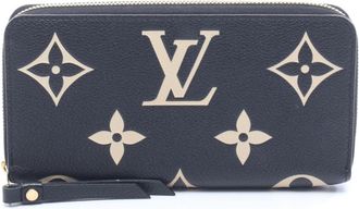 Louis Vuitton Beige Black Noir Monogram Empreinte Long Wallet (Bi-Fold) (Pre-Owned)