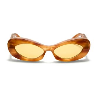 Valentino Vls-178C Ovale Cat-Eye Zonnebril - Dames - Accessoires - Bruin - Maat: ONE Size