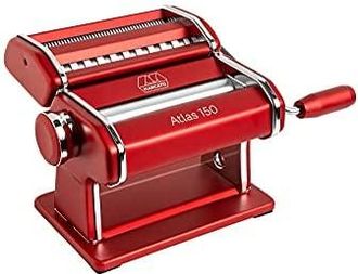 Marcato M&aacute;quina De Pasta Marcato Atlas 150, Plateada, Acero Cromado, Para Lasagne, Fettuccine, Tagliolini, Compatible Con 11 Tama&ntilde;os Extra