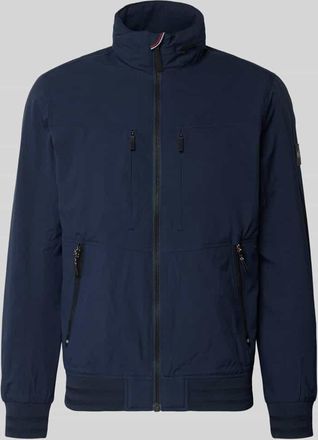 Tom Tailor Regular Fit Funktionsjacke mit Schalkragen in Marine, Gr&ouml;&szlig;e XXL
