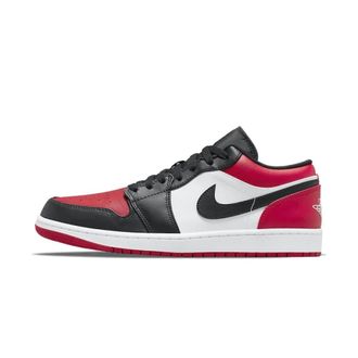 Nike Jordan 1 Low Bred Toe - unisex - Sport - Veelkleurig - Maat: 43 EU Leer