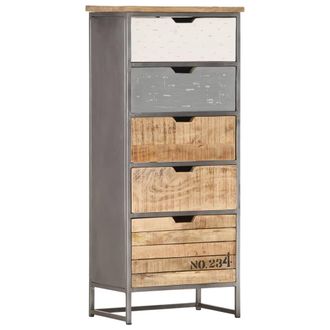 vidaXL Cajonera De Madera Maciza De Mango 45x30x105 Cm Vidaxl