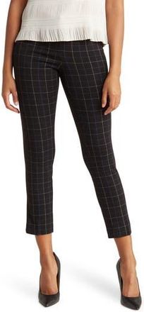 Amanda + Chelsea Amanda Windowpane Ponte Pants in Black at Nordstrom Rack, Size 4