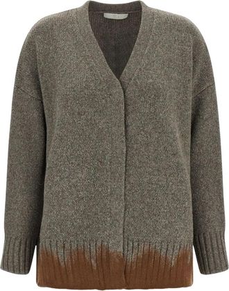 Tela Tawan Cardigan - Dames - Vesten - Bruin - S - Wol - Truien & Vesten