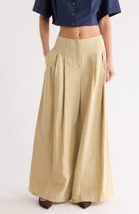 TWP Drew Linen Blend Pants in Safari at Nordstrom Rack, Size 10