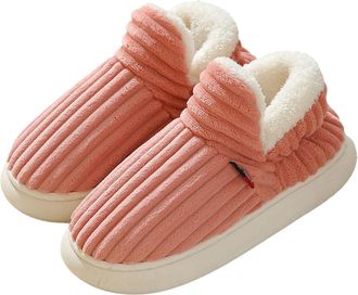 Generic The Cozy & Stylish Slipper, Slipper Booties for Women Men, Warm Plush House Slippers Thick Sole Anti-Skid Slides (Pink,3X-Large)