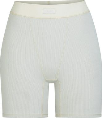 SKIMS Soft Lounge Rib Boxers in Talc at Nordstrom, Size 2 X