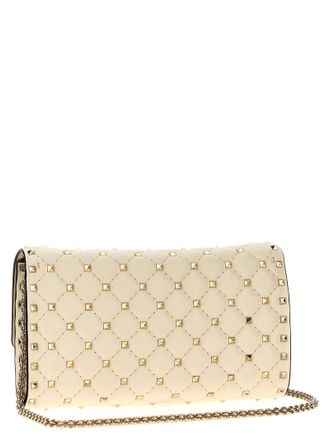 Valentino Garavani Rockstud Spike Shoulder Bag - Beige