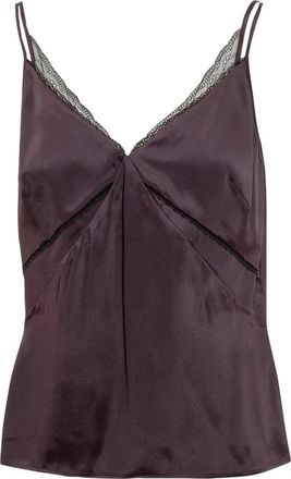 HUGO BOSS Dames, Tops, Paars, Maat: XL Satijn