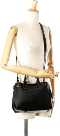 Burberry Pre-owned Womens Patent Leather Top Handle Bag - Black - One Size