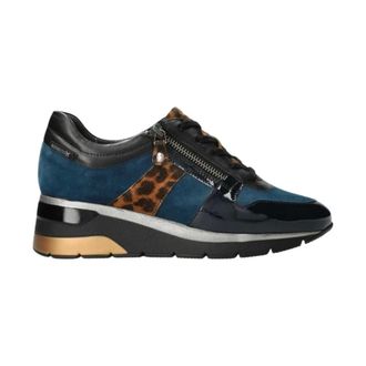 Mephisto Elisia Zip Sneakers - Dames - Schoenen - Blauw - Maat: 40 EU Leer