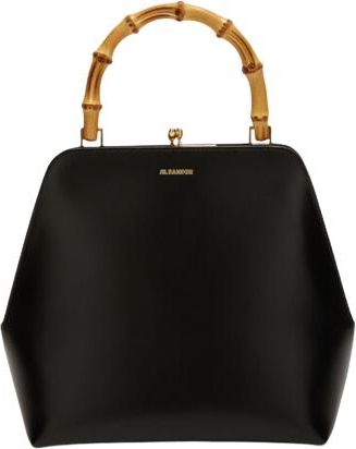 Jil Sander Black Goji Bamboo Top Handle Bag