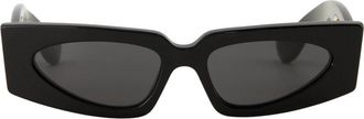 Valentino Garavani VLogo Signature Zonnebril - Dames - Zonnebrillen - Zwart - 53 MM - Nylon - Accessoires