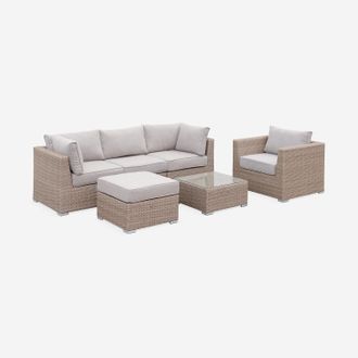 Sweeek Salotto Da Giardino Premium In Resina Intrecciata, 5 Posti