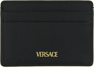 Versace Mens Black Calfskin Cardholder Accessory