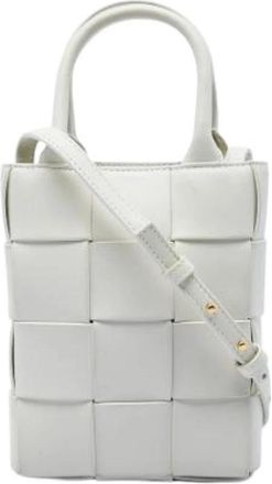 Bottega Veneta Pre-owned Cassette Mini Bag - Dames - Vintage Mini Tas - Wit - ONE Size - Leer - Vintage