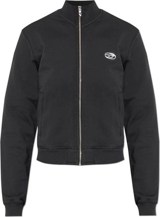 Diesel F-Flacin-Od Sweatshirt - Dames - Vesten met rits - Zwart - M - Katoen - Hoodies & sweatvesten