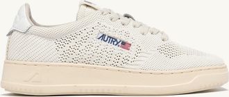 Autry MEDALIST EASEKNIT LOW SNEAKERS IN IVORY WHITE KNIT