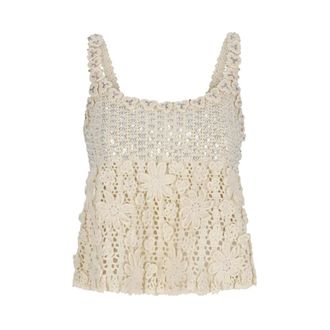 Celine Celine, Dames, Tops, Wit, Maat: S