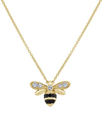Sabrina Designs 14K 0.45 Ct. Tw. Diamond Bumble Bee Pendant Necklace