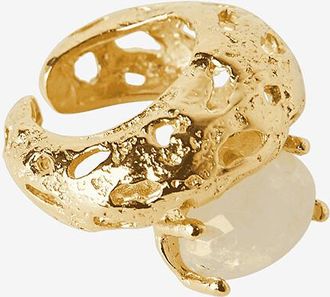 Paola Sighinolfi Goldener Ring mit Mondstein Mayge