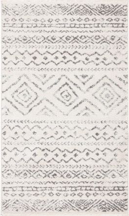 Safavieh Alfombra bohemio de polipropileno blanco/gris, 122 x 183 cm