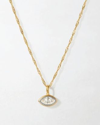Edge of Ember Marquise Diamond Necklace at Nordstrom, Size 18