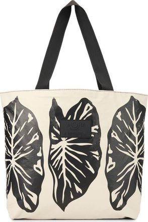 Aloha Collection Day Tripper Kalo Water Resistant Tote in Black/Sandstone at Nordstrom