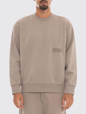 HUGO BOSS Regular Fit Crewneck Cotton-Blend Jumper with Tonal Logo