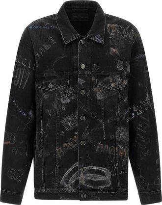 Balenciaga Black Cotton Denim Mens Jacket