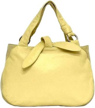 Loewe Tweedehands leren handtassen - Dames - Vintage Handtas - Geel - ONE Size - Leer - Vintage