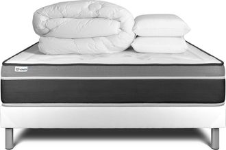 VITALIT Pack Colch&oacute;n Blanco Muelles Y Viscoel&aacute;stica 200 X 200