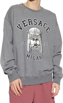 Versace Mens Gray Cotton Sweatshirt Clothing