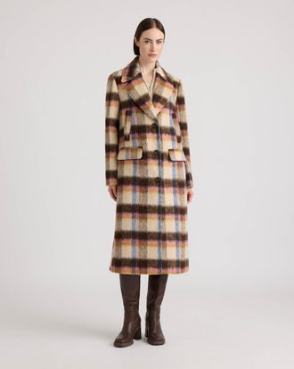 NVLT Womens Faux Wool Coat with Double Pockets