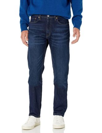 Levi's Mens 505 Regular Fit Jeans In Nail Loop Knot-Dark Indigo
