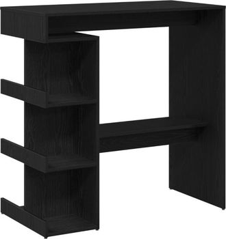 vidaXL Bar Table Black oak 100 x 48 x 101.5 cm Engineered wood Vidaxl