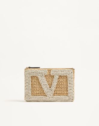 Valentino Garavani Pochette Valentino Garavani Viva Superstar In Rafia Sintetica Donna NATURALE/BURRO UNI