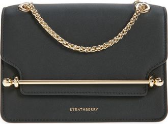 Strathberry Mini East/West Leather Shoulder Bag in Black at Nordstrom
