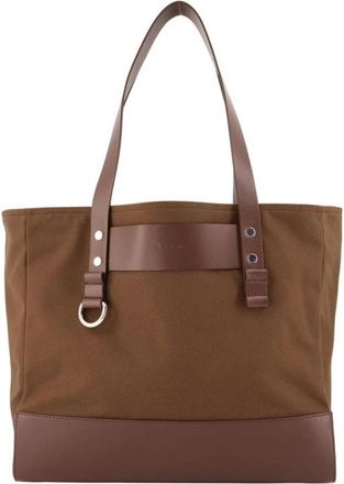 Marni Canvas Tote Bag - Heren - Shoppers - Bruin - ONE Size - Leer - Tassen
