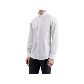 Pal Zileri Smokinghemd Slim Fit - Heren - Zakelijke Overhemden - Wit - M - Katoen - Overhemden