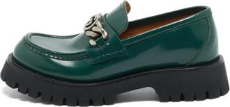 Gucci Mocassini GG in pelle - Verde