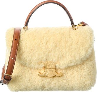 Celine Celine Teen Shearling Shoulder Bag
