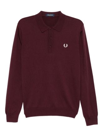 Fred Perry logo-embroidered polo shirt - men - Cotton/Wool - M