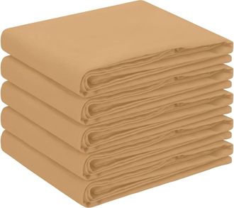 vidaXL Tela Para Mesa 5 Uds. Rectangular Beige 110 X 140 Cm Poli&eacute;ster Vidaxl