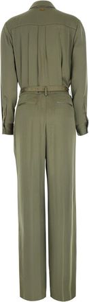 Michael Michael Kors Womens Jumpsuit Satin Ls Green Polyester Jumpsuits Dress