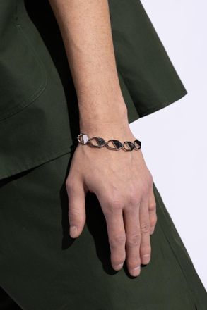 Fendi Brass Bracelet, Mens, Silver