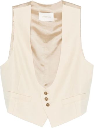 Zimmermann buttoned gilet - women - Wool/Elastane/Viscose - 1 - Neutrals