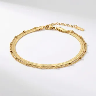 Pompeii3 Stefanie Anklet 18k Gold Plated 9.25 with 1.5 Extender